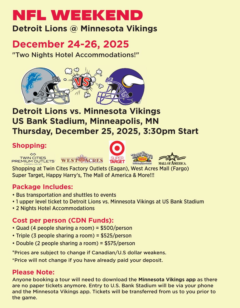 Lions Vikes info